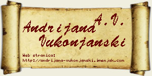 Andrijana Vukonjanski vizit kartica